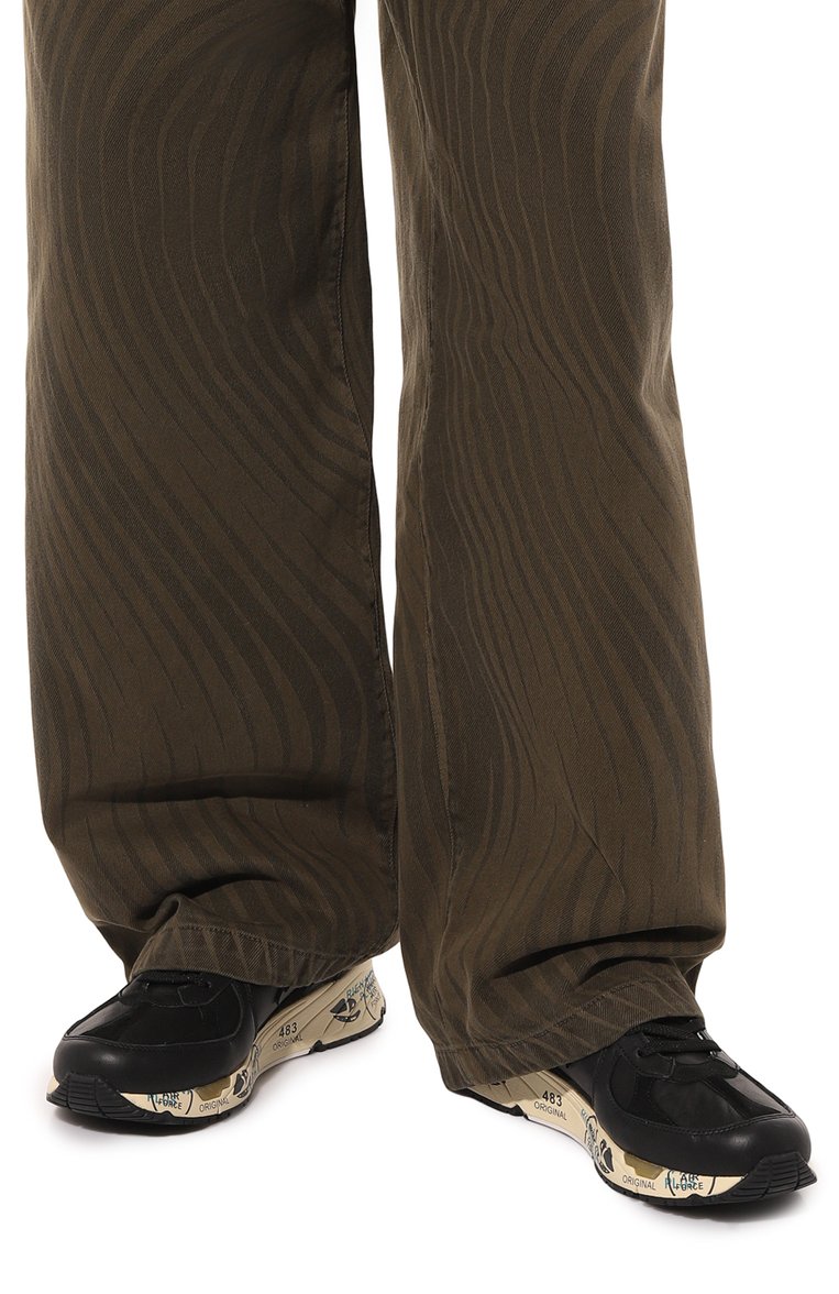 Мужские кожаные кроссовки mase PREMIATA черного цвета, арт. MASE/VAR 4145 | Фото 3 (Материал внутренний: Натуральная кожа; Материал сплава: Проставлено; Стили: Классический; Материал утеплителя: Без утеплителя; Подошва: Массивная; Драгоценные камни: Проставлено)