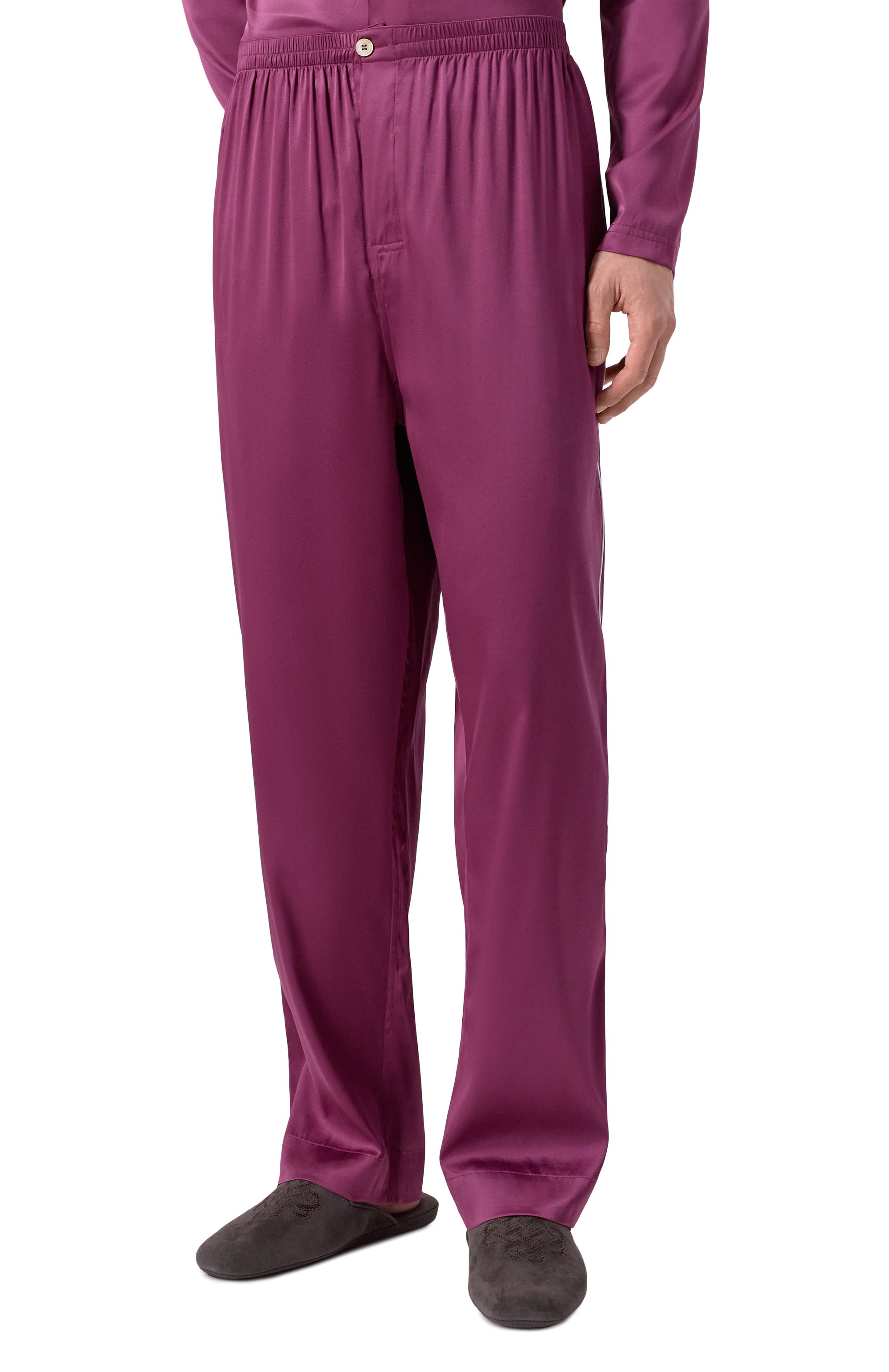 Шелковые домашние брюки KITON, арт. UNWT010K0245H10, фото 3