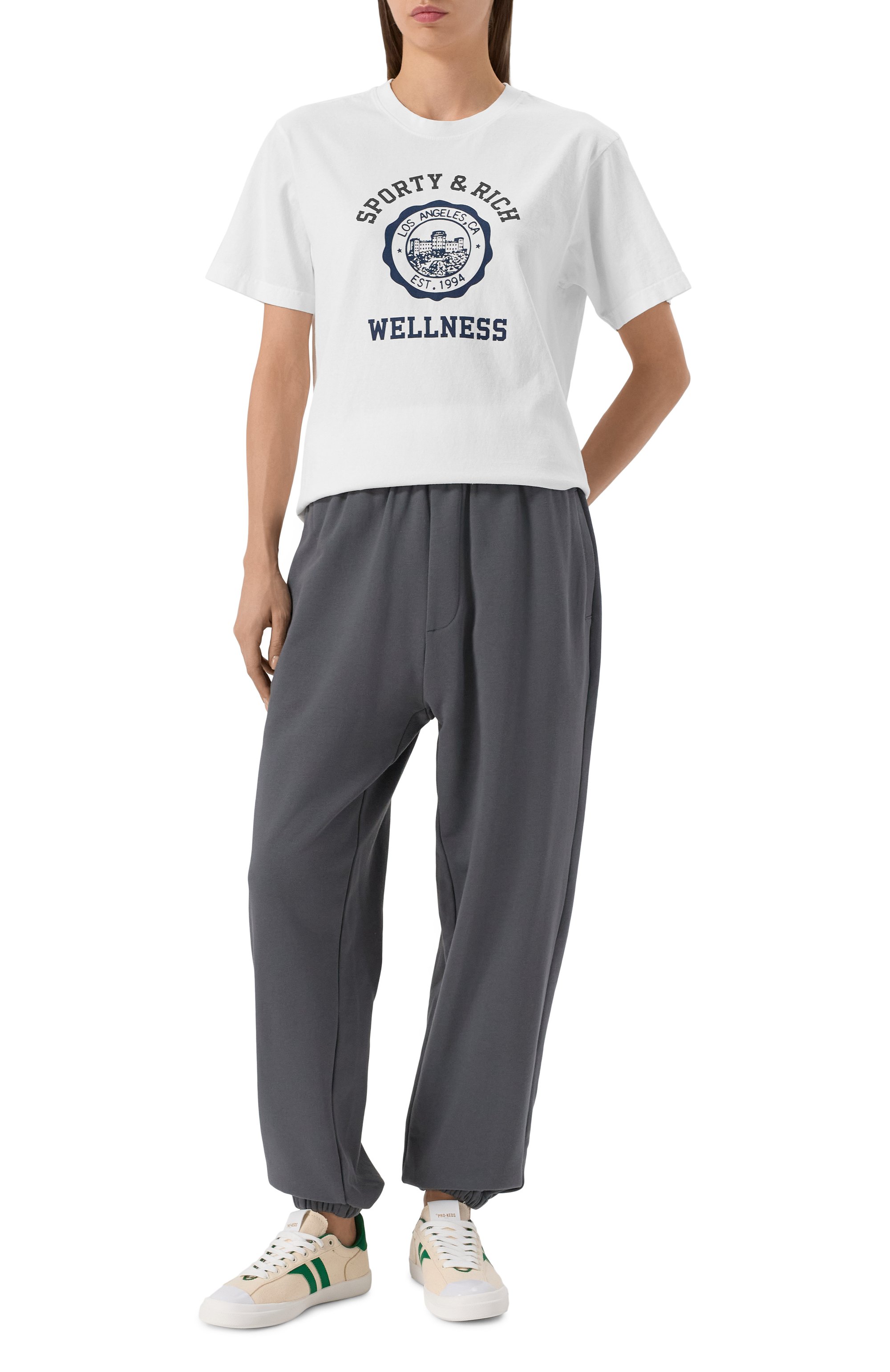 Хлопковая футболка SPORTY AND RICH, арт. T0043508033WH01, фото 6