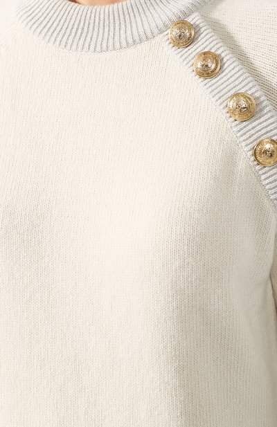 Пуловер из смеси шерсти и кашемира с декоративными пуговицами BALMAIN, арт. 146568/K039, фото 5