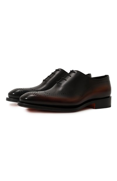 Мужские кожаные оксфорды carter SANTONI, арт. MCCG18542MC8HRAG
