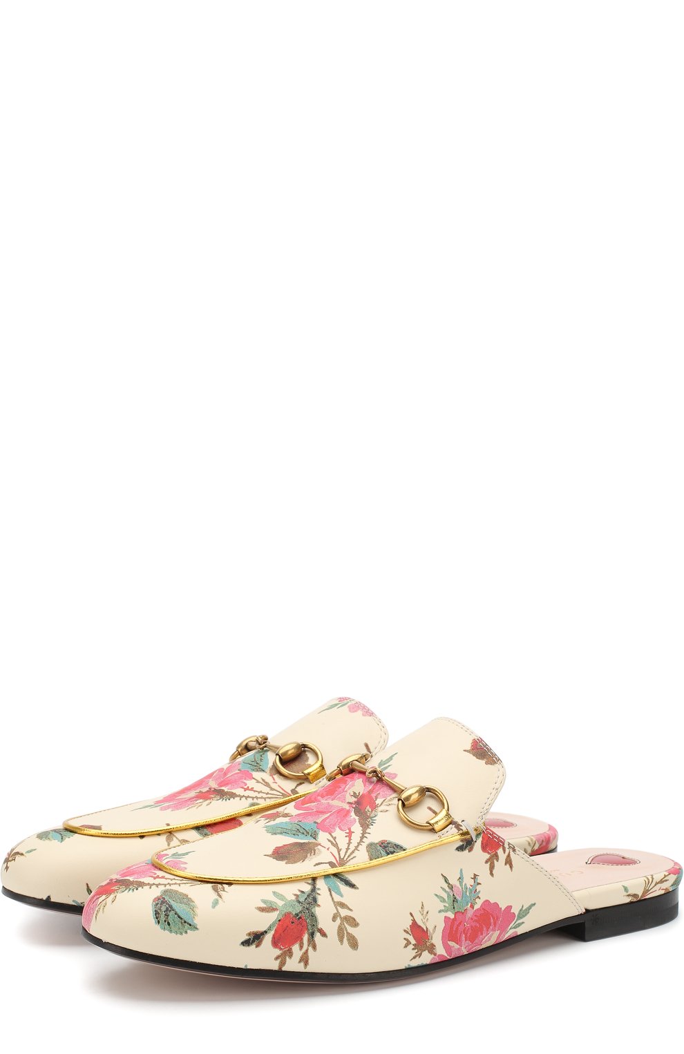 Кожаные сабо princetown с принтом GUCCI, арт. 505511/0JD10, фото 1