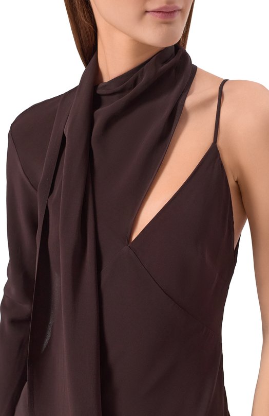 Платье из вискозы Erika Cavallini P6SR03 Коричневый  P6SR03 Фото 4