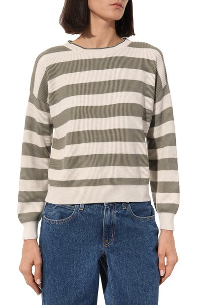 Хлопковый пуловер BRUNELLO CUCINELLI, арт. M1900B1035, фото 3