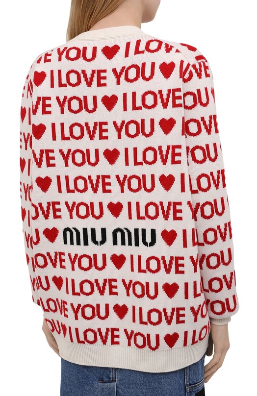 Кашемировый кардиган Miu Miu MMF423-1YT3-F0L86 Разноцветный  MMF423-1YT3-F0L86 Фото 4