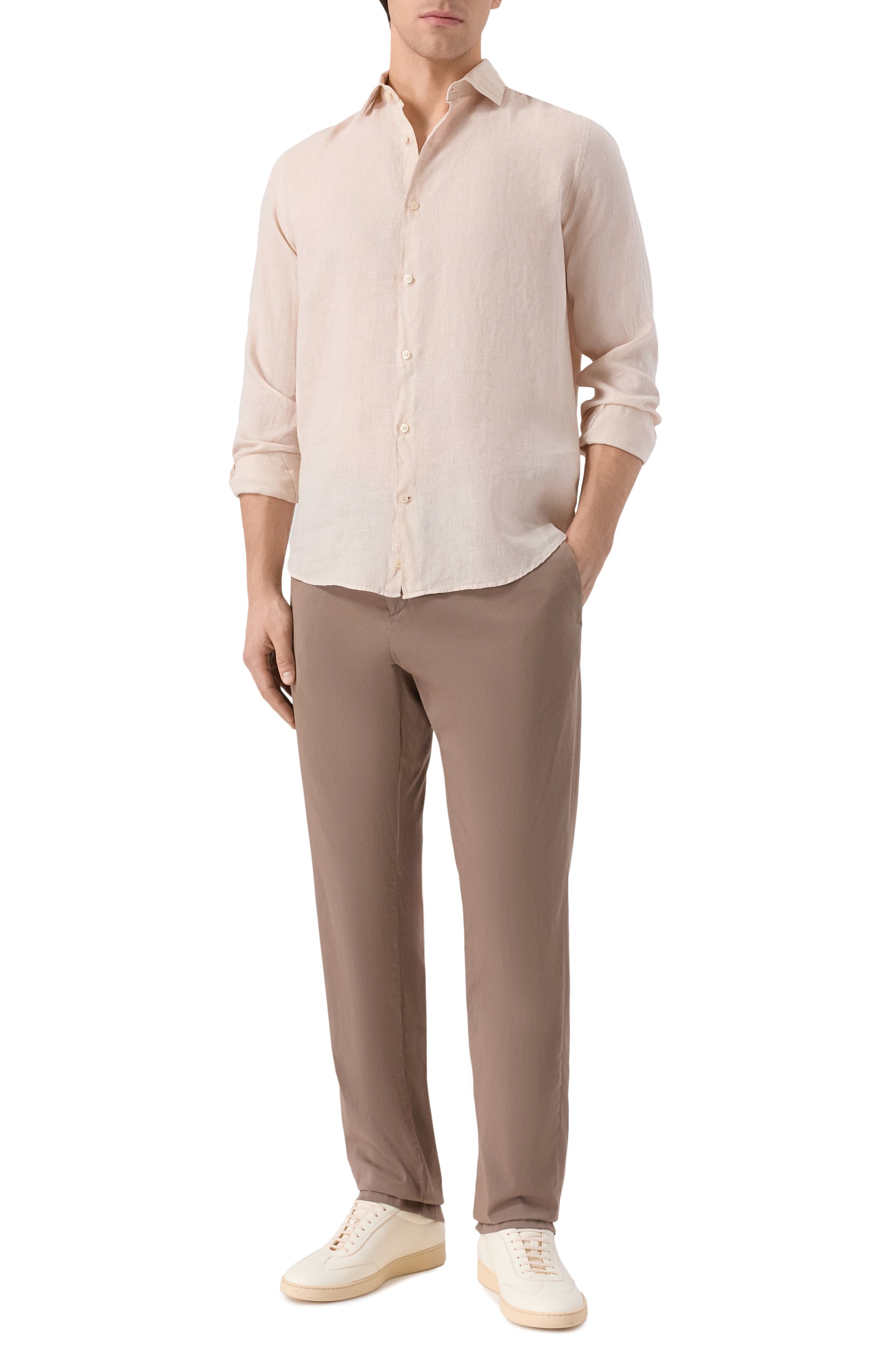 Брюки из хлопка и шелка PAUL&SHARK, арт. 25414043, фото 2