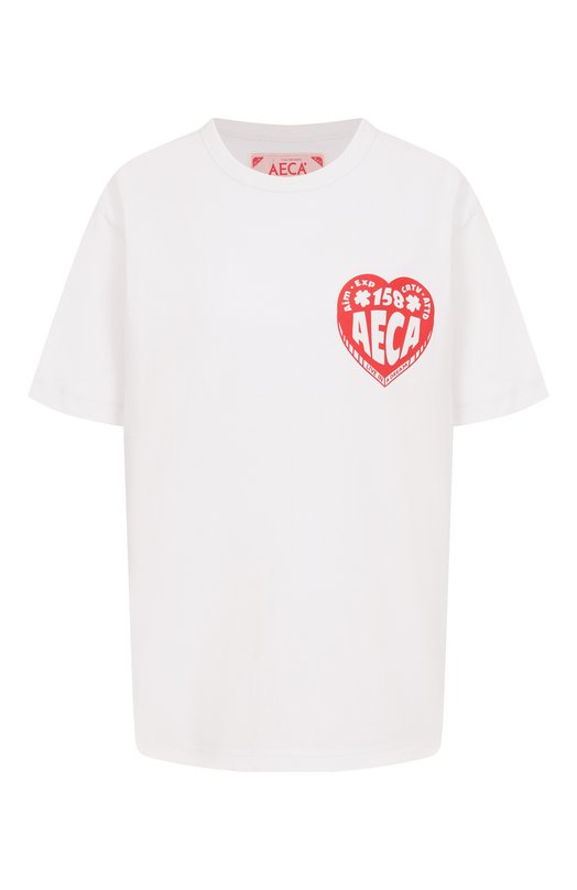 Хлопковая футболка AECA WHITE AWCMSSBDTTSST006C0.WHITE (M) Белый AWCMSSBDTTSST006C0.WHITE (M)