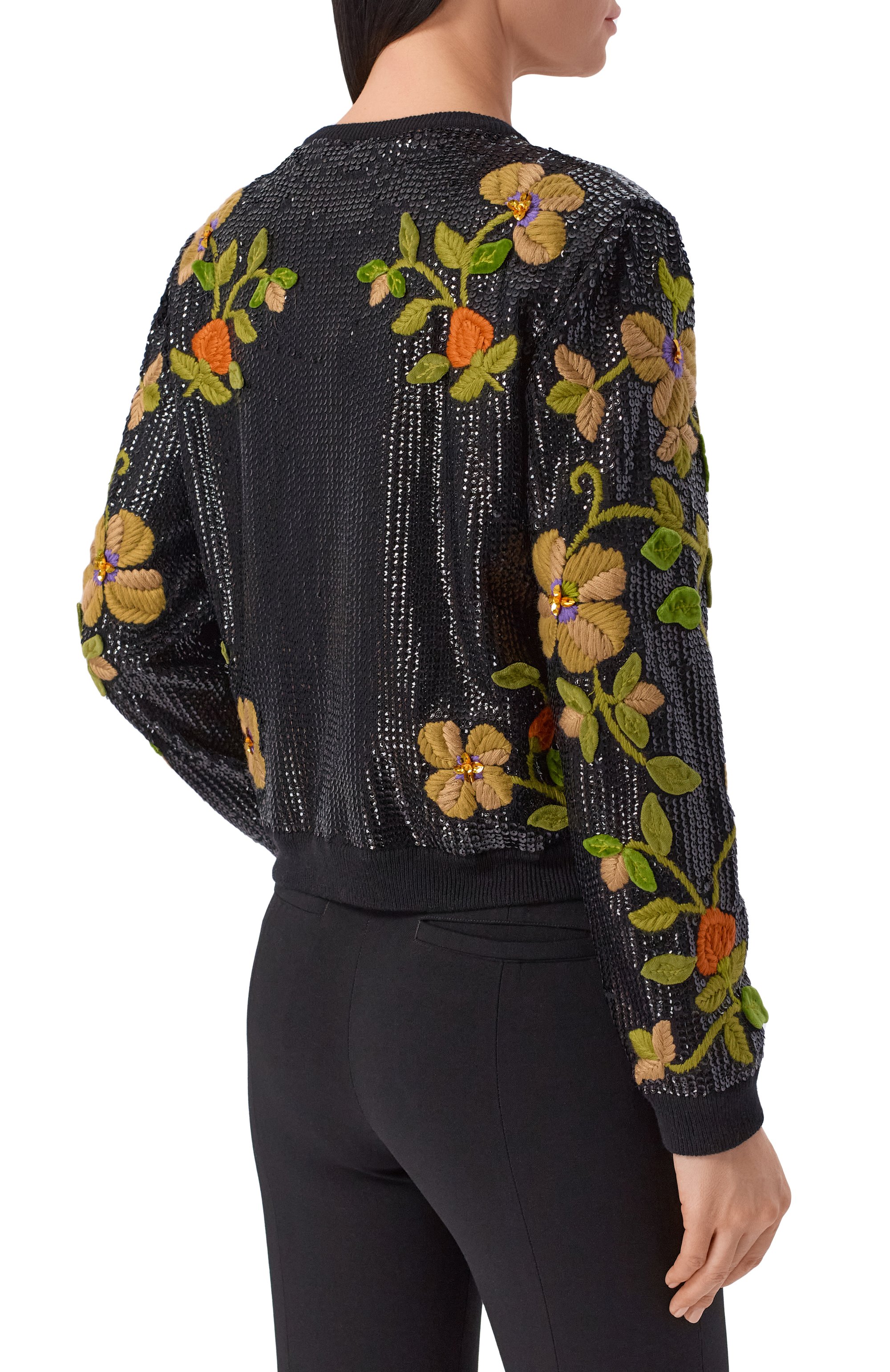 Шерстяной кардиган с отделкой пайетками VALENTINO, арт. 8B3KA14K/A1L, фото 4