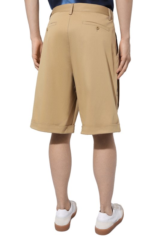 Хлопковые шорты Moschino Бежевый, фото 4