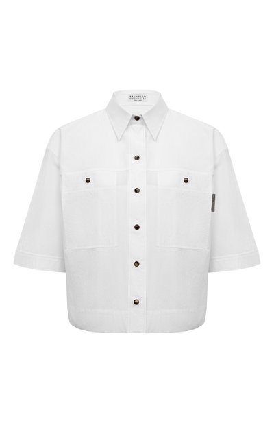 Женская хлопковая рубашка BRUNELLO CUCINELLI, арт. ML949B1348