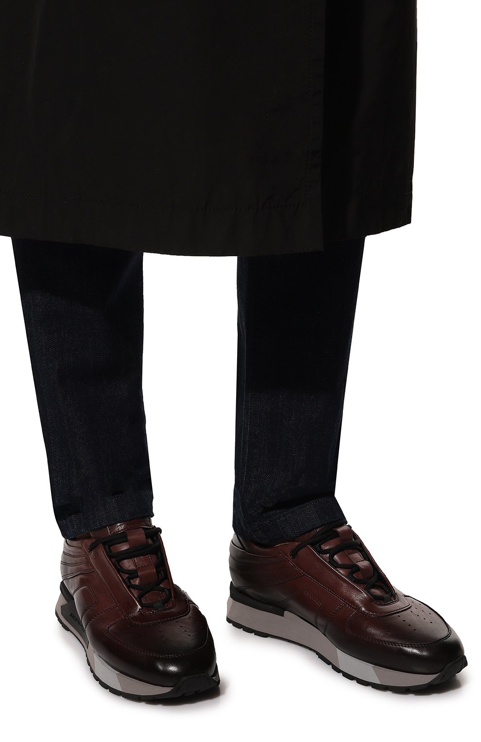 Кожаные кроссовки SANTONI, арт. MSAM21413GGNRBDNB44, фото 3