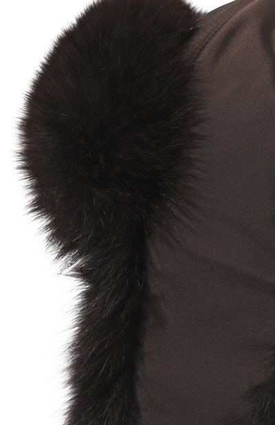 Шапка-ушанка стильная с мехом песца FURLAND, арт. 0001103310093600219, фото 3