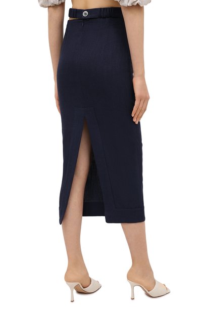 Юбка из вискозы и льна JACQUEMUS, арт. 203SK01/124380, фото 4