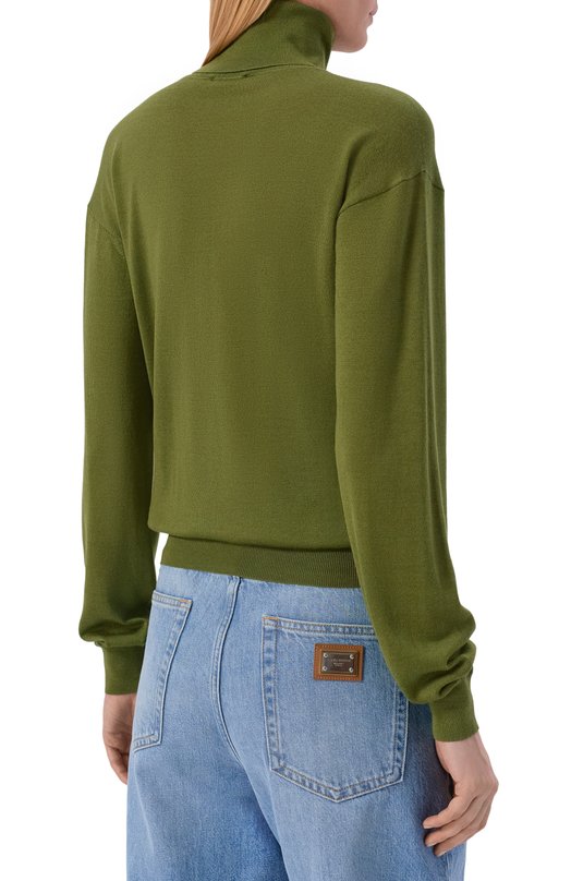 Водолазка из шерсти и кашемира Saint Laurent 840802/YAPK2 Зелёный  840802/YAPK2 Фото 4