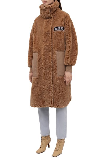 Шуба из экомеха STELLA MCCARTNEY бежевого цвета по цене 127500 руб., арт. 603281/SSB03, фото 3 Шуба из экомеха STELLA MCCARTNEY, арт. 603281/SSB03, фото 3