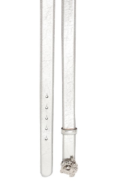 Кожаный ремень VERSACE серебряного цвета по цене 53350 руб., арт. DCDD442/1A08252, фото 3 Кожаный ремень VERSACE, арт. DCDD442/1A08252, фото 3