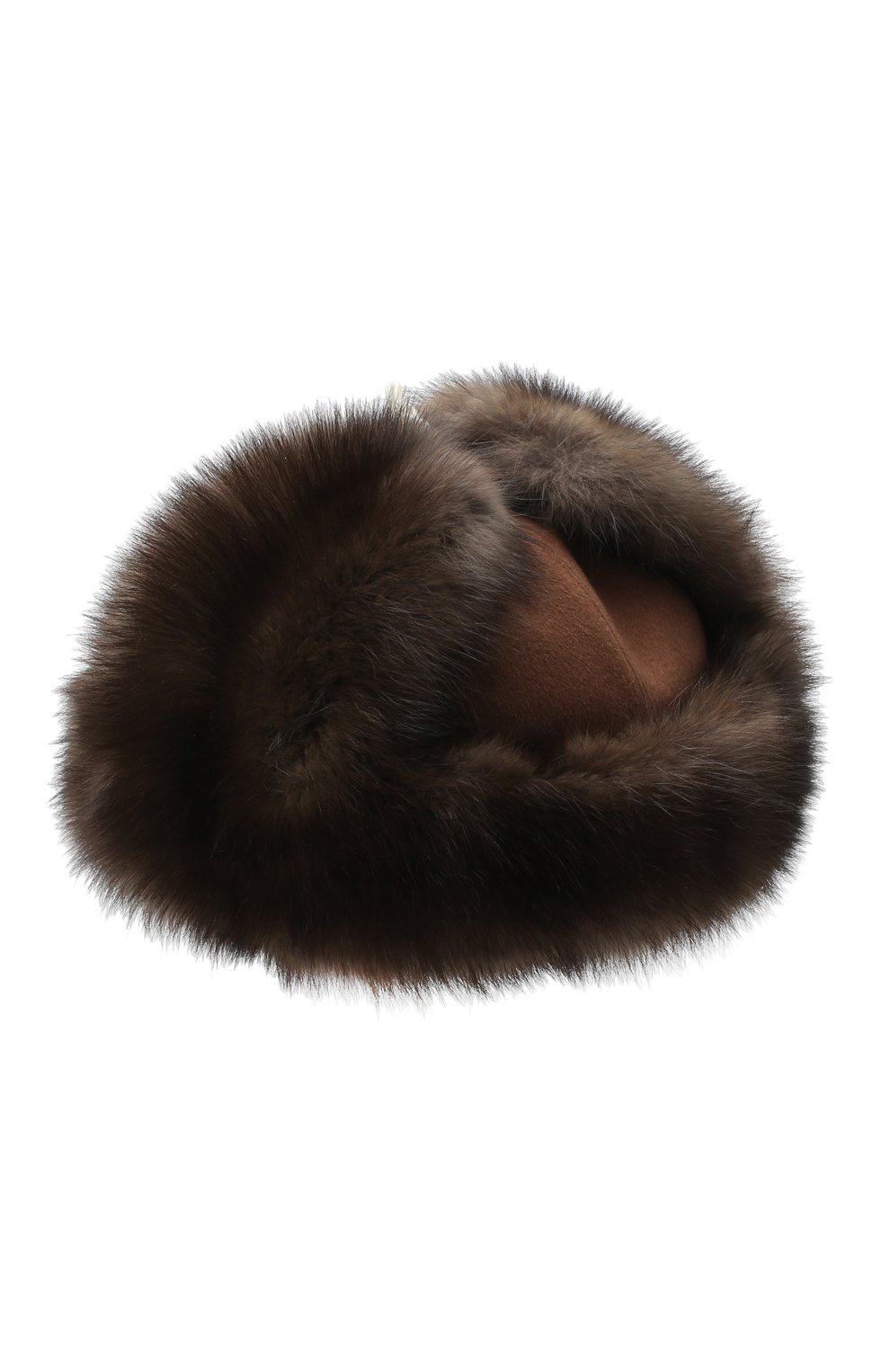 Кашемировая шапка alaskan с отделкой из соболя LORO PIANA, арт. FAG4600, фото 4