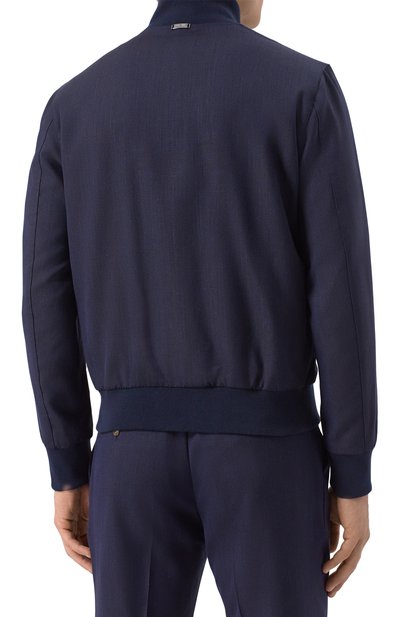 Толстовка из шерсти и шелка CAPOBIANCO темно-синего цвета по цене 110500 руб., арт. 18M183.LR00., фото 4 Толстовка из шерсти и шелка CAPOBIANCO, арт. 18M183.LR00., фото 4