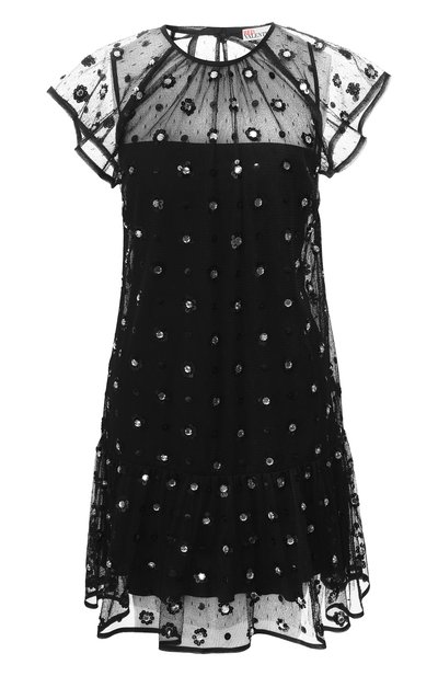 Женское платье с декоративной отделкой REDVALENTINO, арт. RR3VA01G/CRN