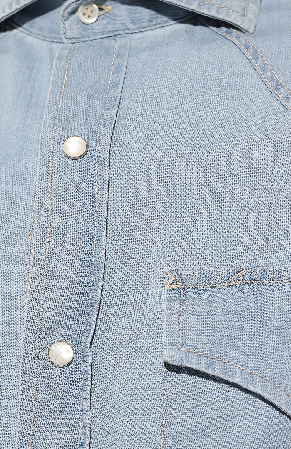 Джинсовая рубашка BRUNELLO CUCINELLI, арт. MR683B2036, фото 5