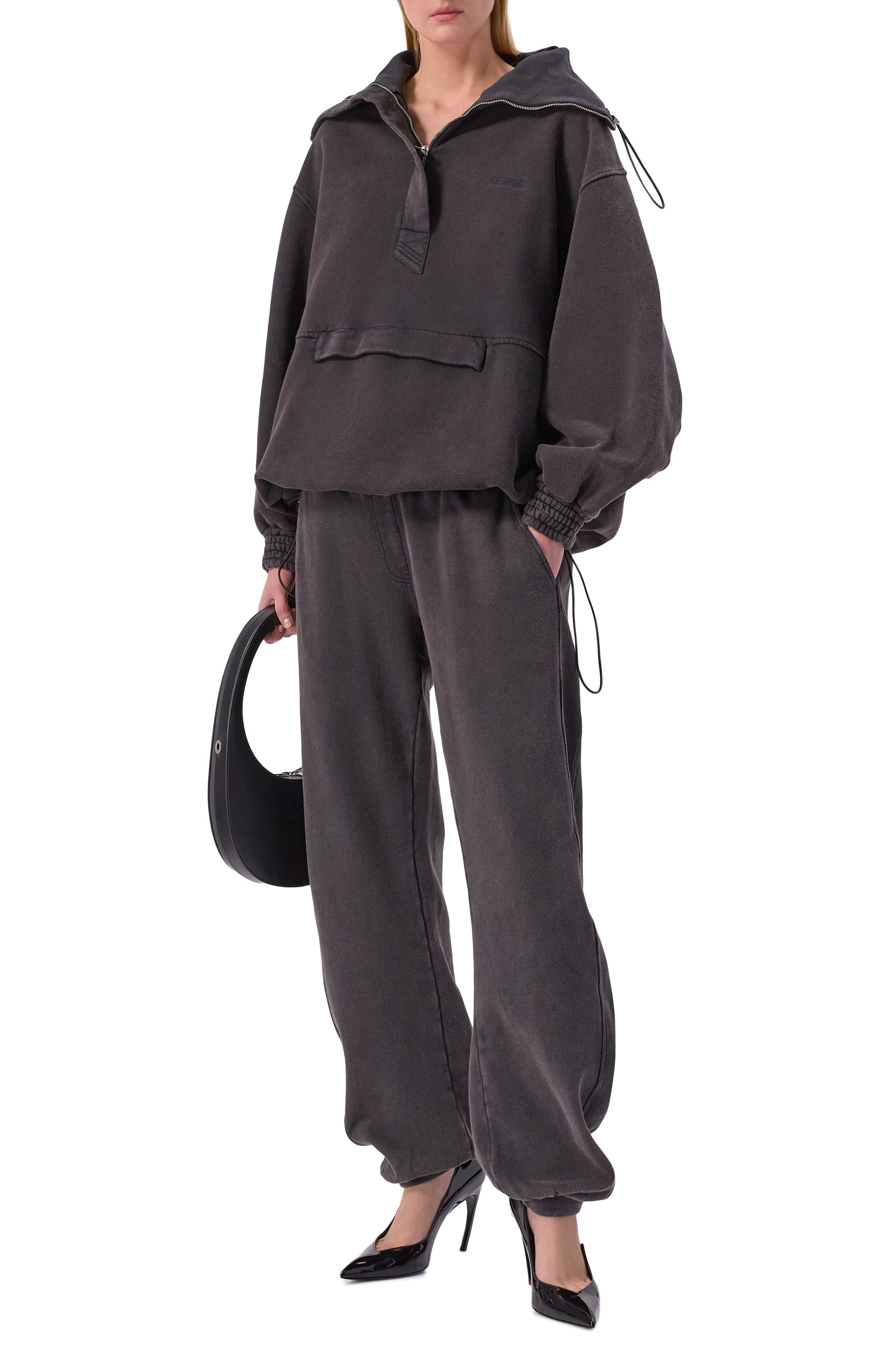 Хлопковый анорак THE ATTICO черного цвета по цене 92850 руб., арт. 260WCB00091/JJF003AA, фото 2 Хлопковый анорак THE ATTICO, арт. 260WCB00091/JJF003AA, фото 2