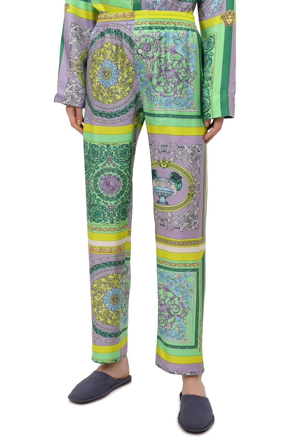 Шелковые брюки VERSACE, арт. AUD05057/1F00508, фото 3