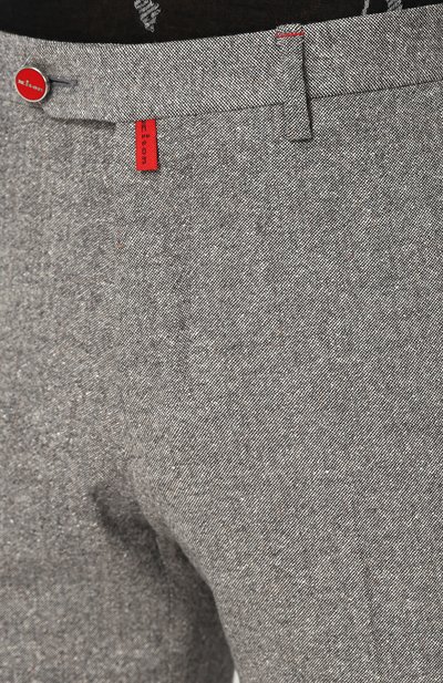 Брюки прямого кроя из смеси шерсти и шелка KITON, арт. UFPP79K01I44, фото 5