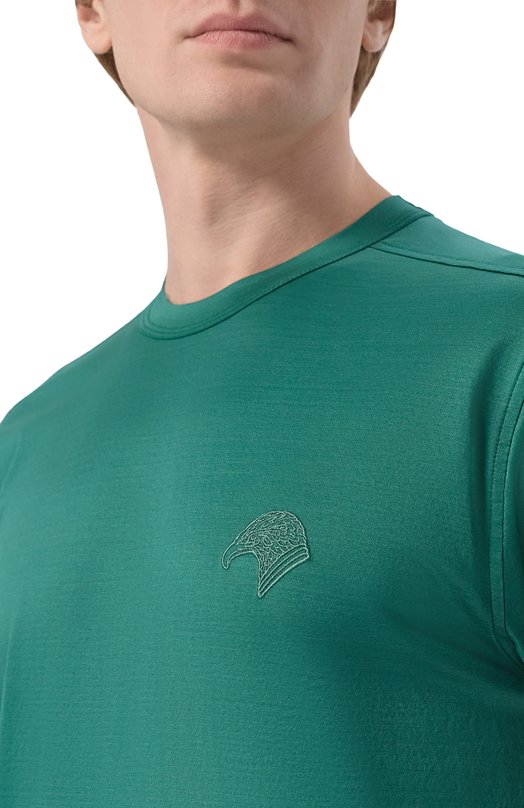 Хлопковая футболка Stefano Ricci MNH6105150/TE0001 Зелёный  MNH6105150/TE0001 Фото 5