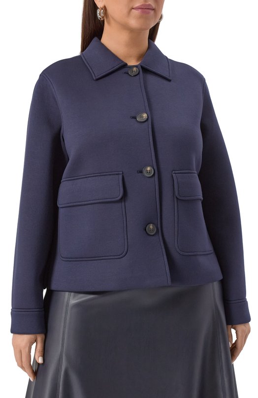 Жакет из вискозы Weekend Max Mara 0PERA Синий  0PERA Фото 3