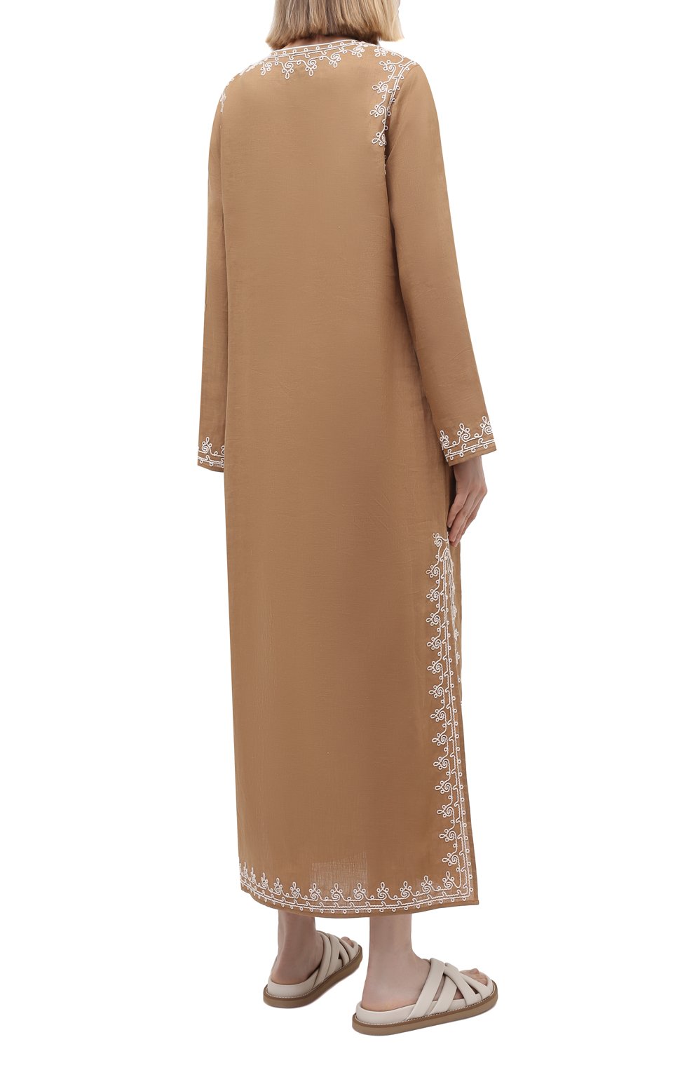 Льняная туника TORY BURCH золотого цвета по цене 66800 руб., арт. 87506, фото 4 Льняная туника TORY BURCH, арт. 87506, фото 4