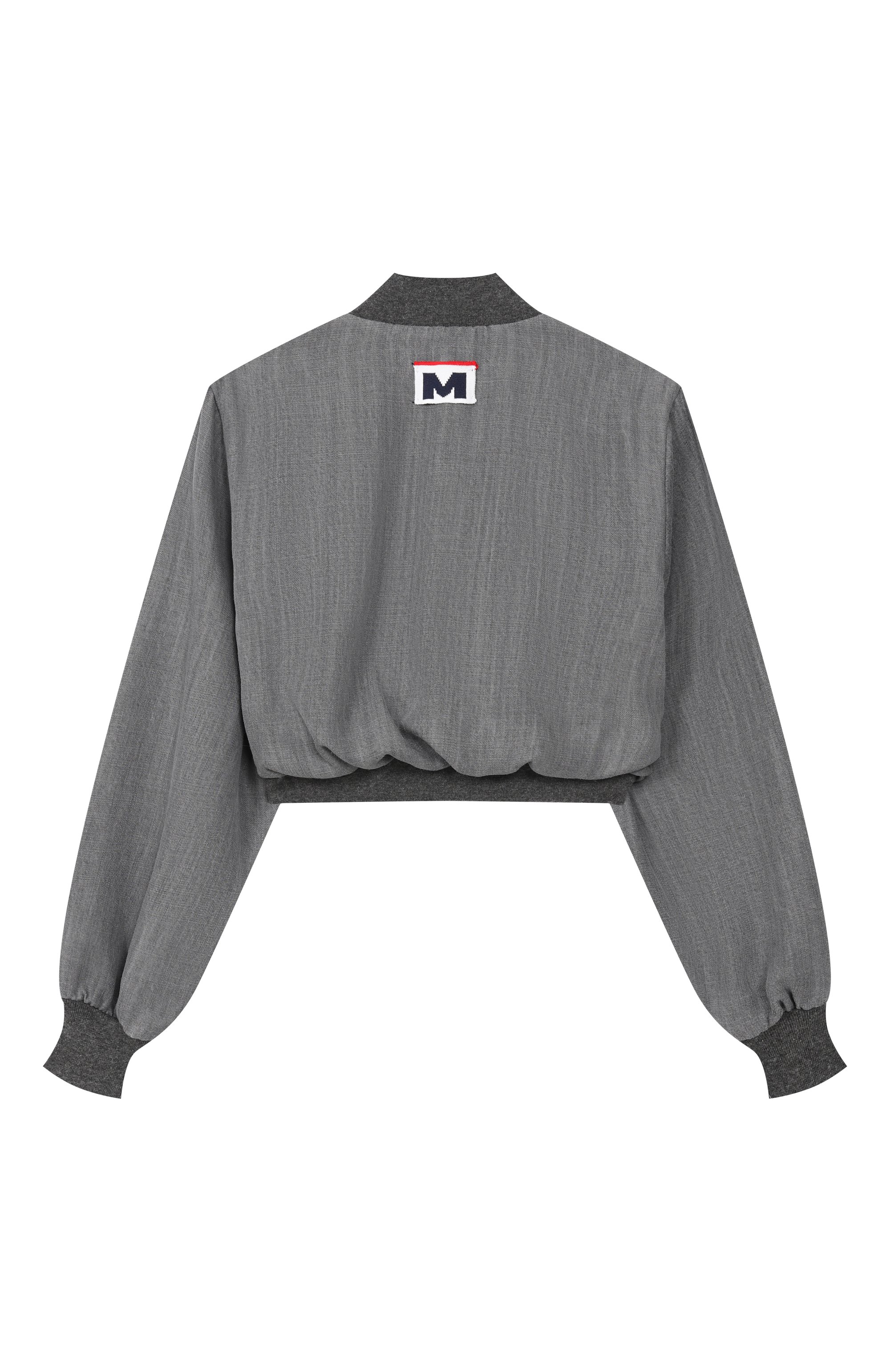 Бомбер MSGM KIDS темно-серого цвета по цене 26350 руб., арт. S6MSJGB0309, фото 2 Бомбер MSGM KIDS, арт. S6MSJGB0309, фото 2