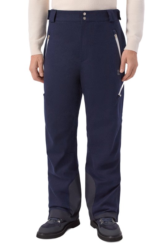 Шерстяные брюки Brunello Cucinelli MM470KP06 Синий  MM470KP06 Фото 3