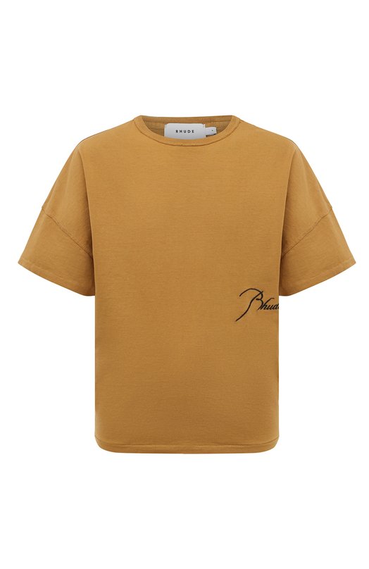 

Хлопковая футболка Rhude, Бежевый