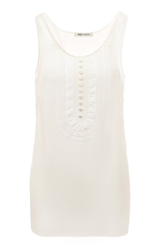

Топ из вискозы и шелка Ports 1961, Белый