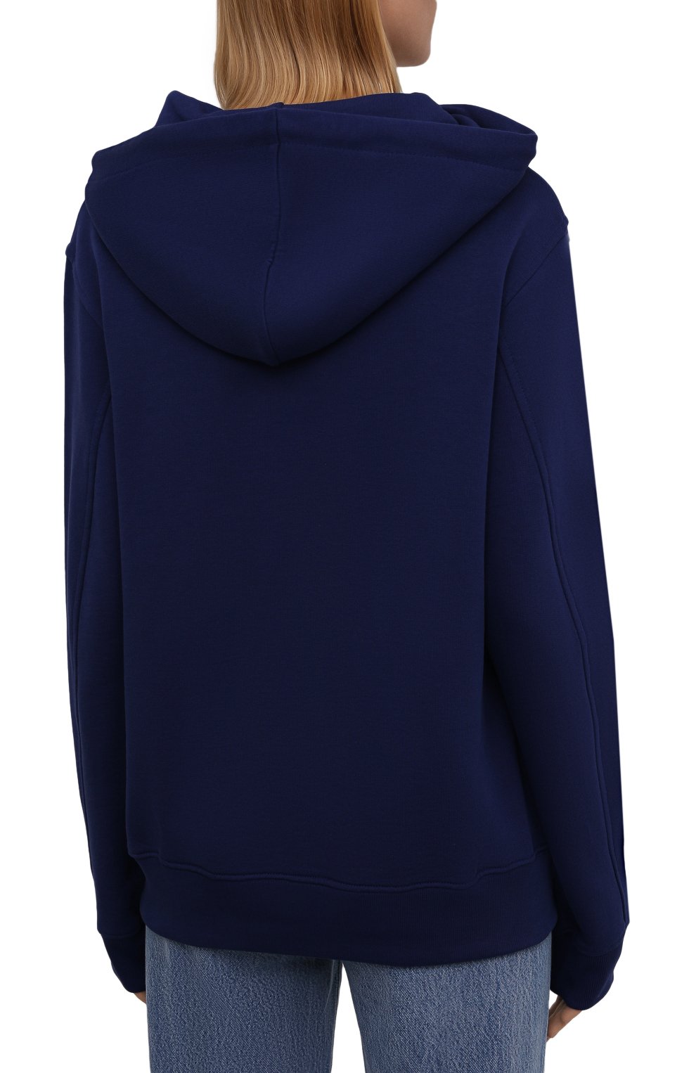 Хлопковое худи DRIES VAN NOTEN синего цвета по цене 37400 руб., арт. 212-011108-3608, фото 4 Хлопковое худи DRIES VAN NOTEN, арт. 212-011108-3608, фото 4