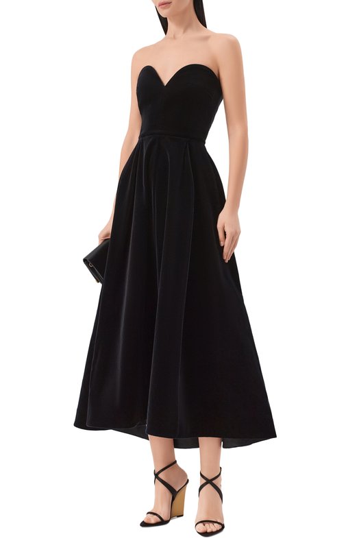 Бархатное платье Vika Gazinskaya SS26-13251-046 Чёрный  SS26-13251-046 Фото 2