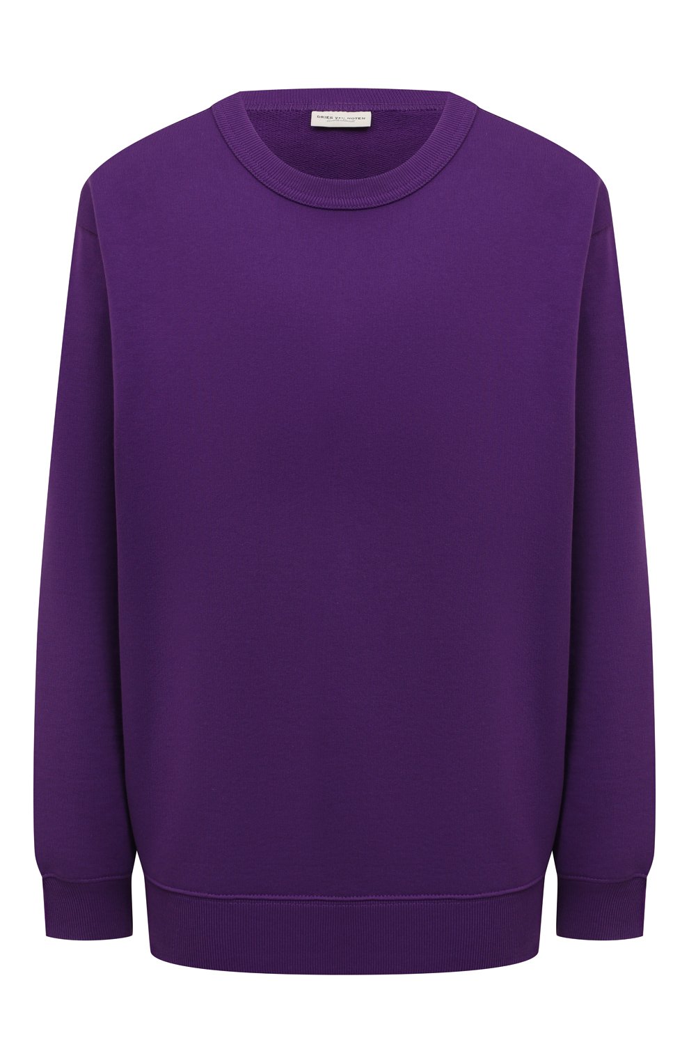 Хлопковый свитшот DRIES VAN NOTEN фиолетового цвета по цене 34950 руб., арт. 222-011153-5611, фото 1 Хлопковый свитшот DRIES VAN NOTEN, арт. 222-011153-5611, фото 1