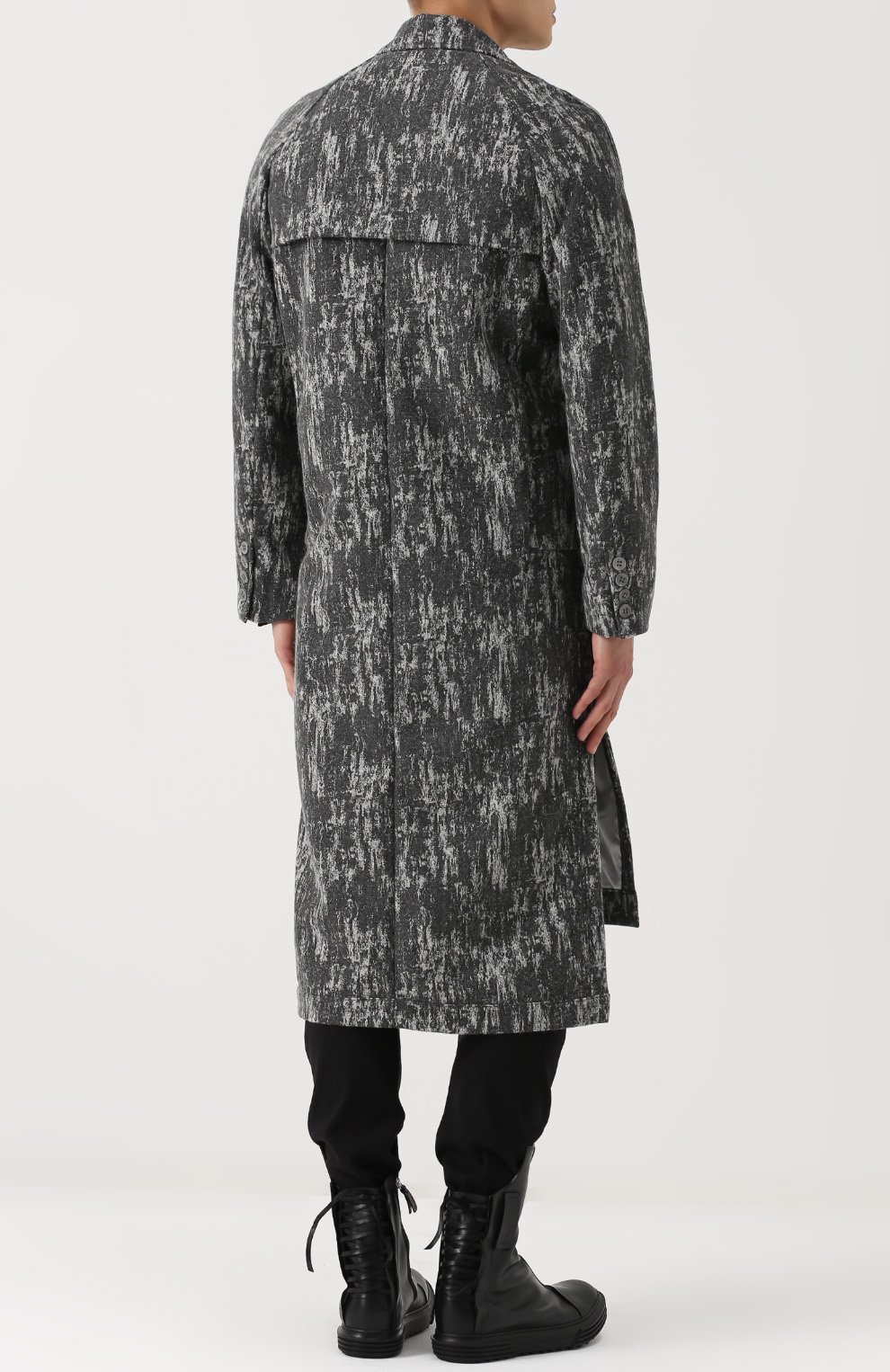 Шерстяное пальто асимметричного кроя с отложным воротником MANUEL MARTE, арт. C7102-3, фото 4