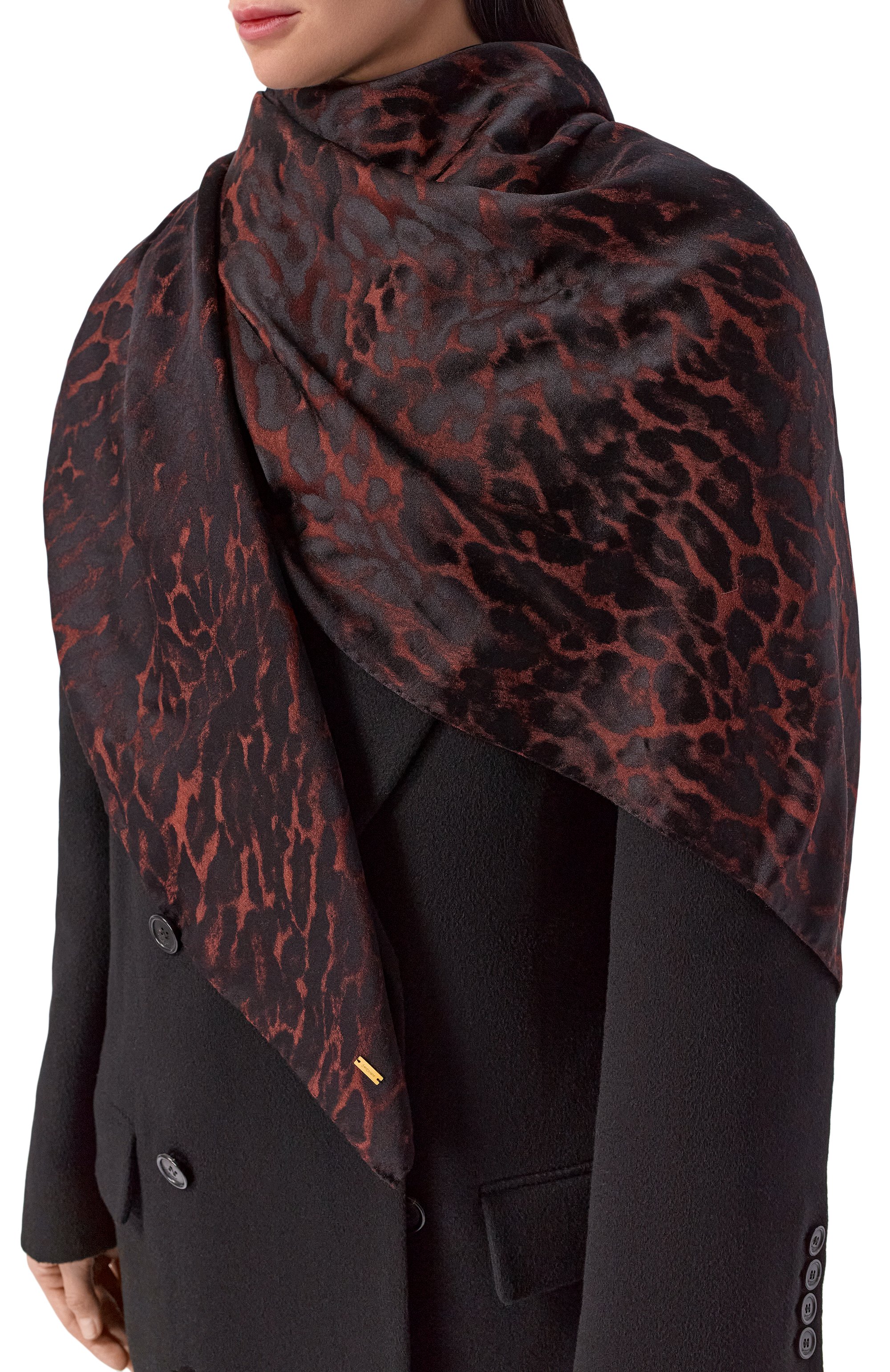 Шелковая шаль SAINT LAURENT, арт. 841263/3YS36, фото 2