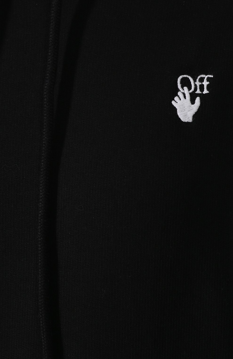Хлопковое худи OFF-WHITE черного цвета по цене 46750 руб., арт. 0WBB035T20FLE0011001, фото 5 Хлопковое худи OFF-WHITE, арт. 0WBB035T20FLE0011001, фото 5