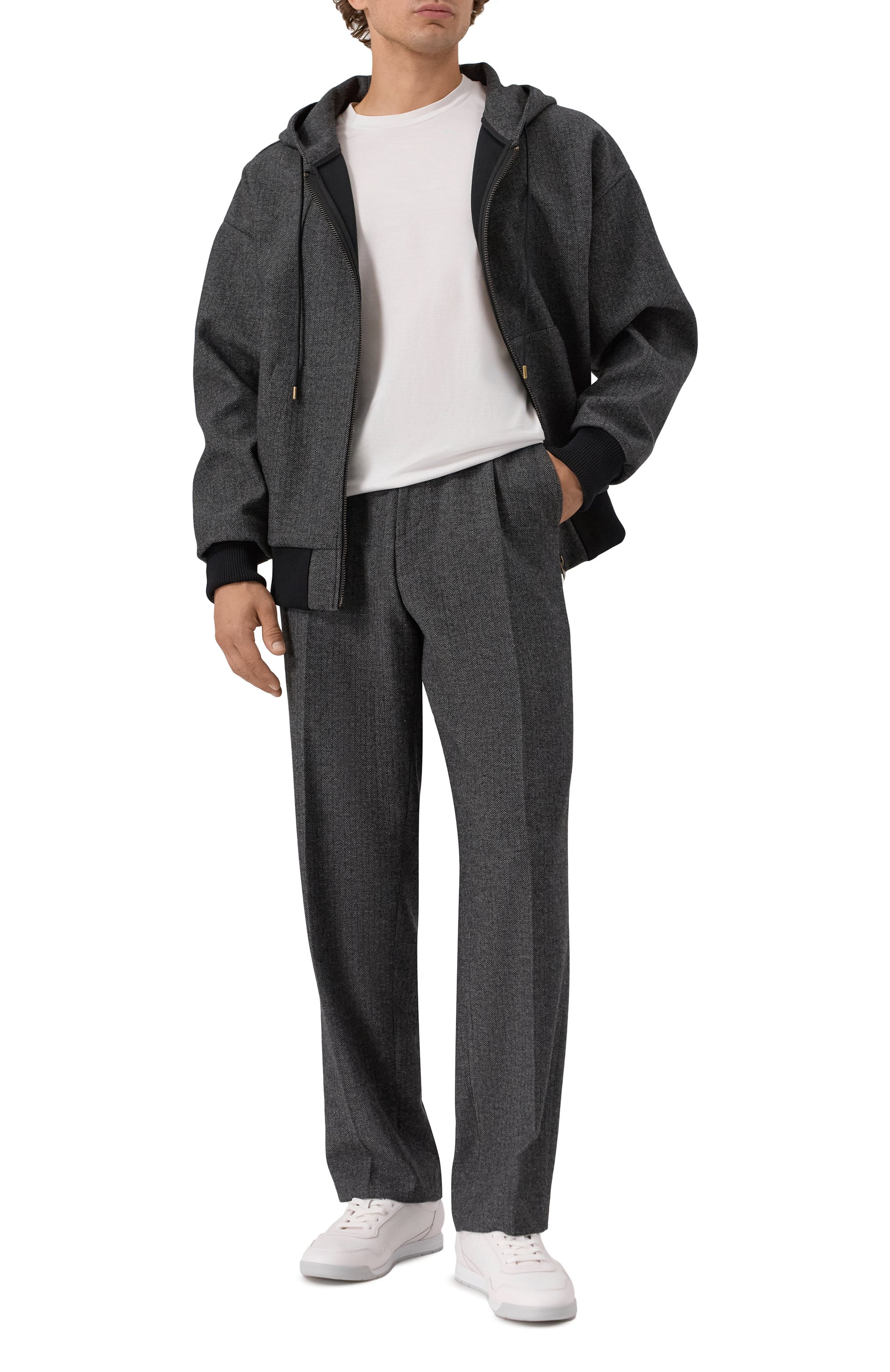 Брюки из шерсти и хлопка HUGO, арт. 50544668, фото 2