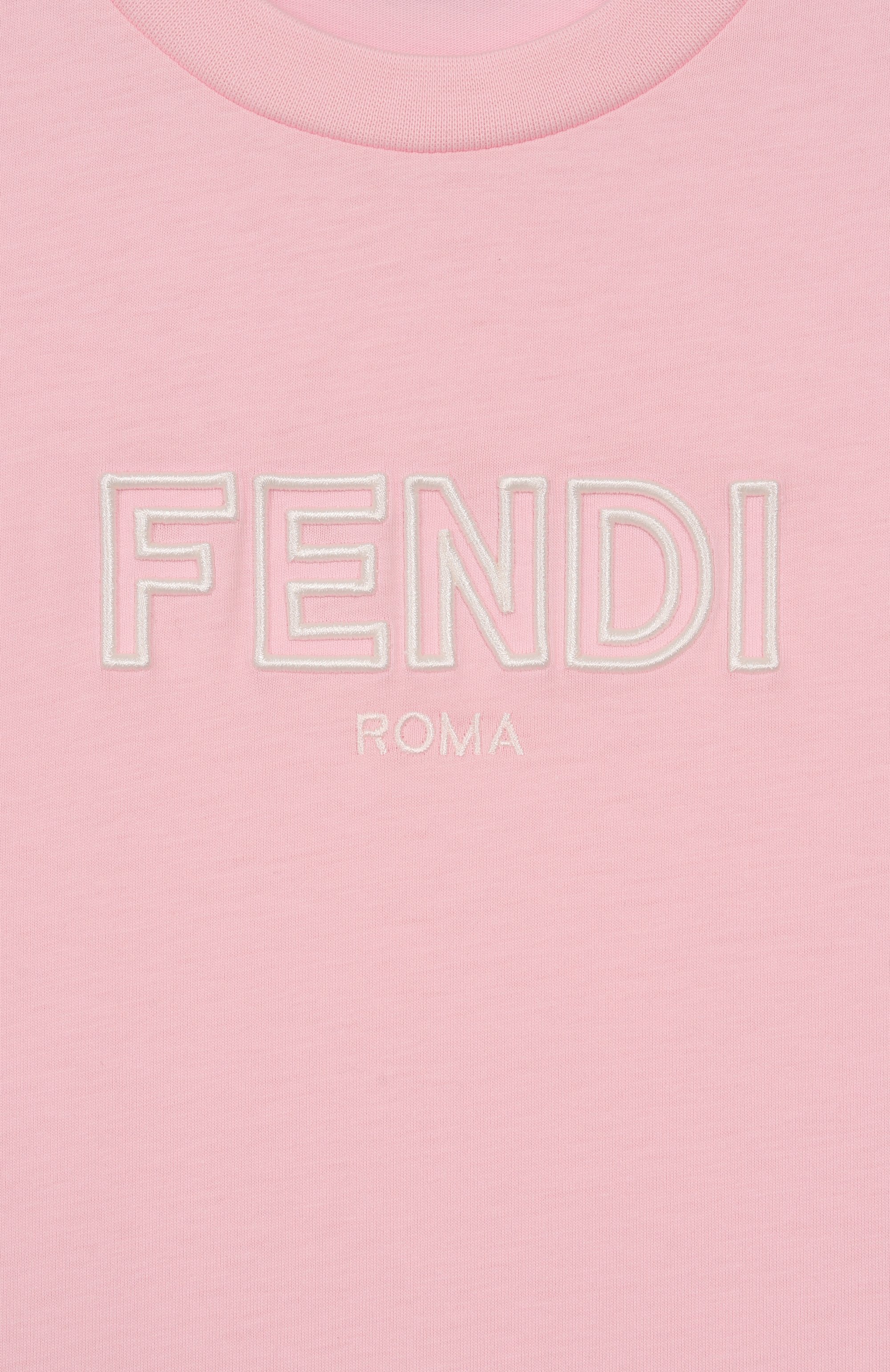 Хлопковая футболка FENDI, арт. JUI159/7AJ/8-12+, фото 3