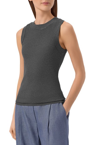 Хлопковая майка BRUNELLO CUCINELLI, арт. MG902BW700, фото 3