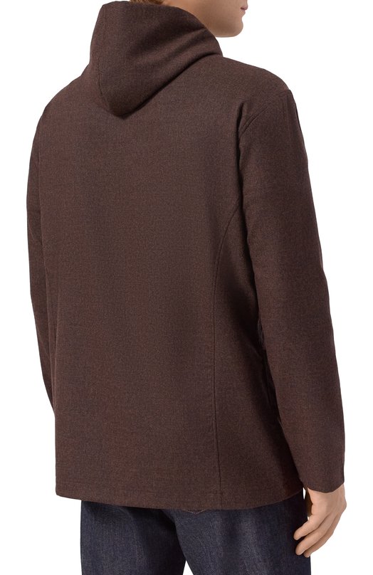 Шерстяная рубашка Kiton UMCLUCAK0124G07 Коричневый  UMCLUCAK0124G07 Фото 4