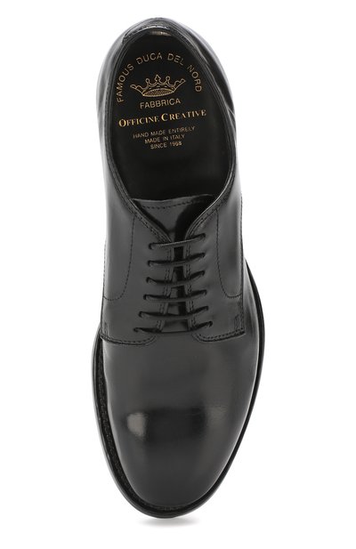 Кожаные дерби OFFICINE CREATIVE черного цвета по цене 57850 руб., арт. EM0RY/001/CANY0N, фото 5 Кожаные дерби OFFICINE CREATIVE, арт. EM0RY/001/CANY0N, фото 5
