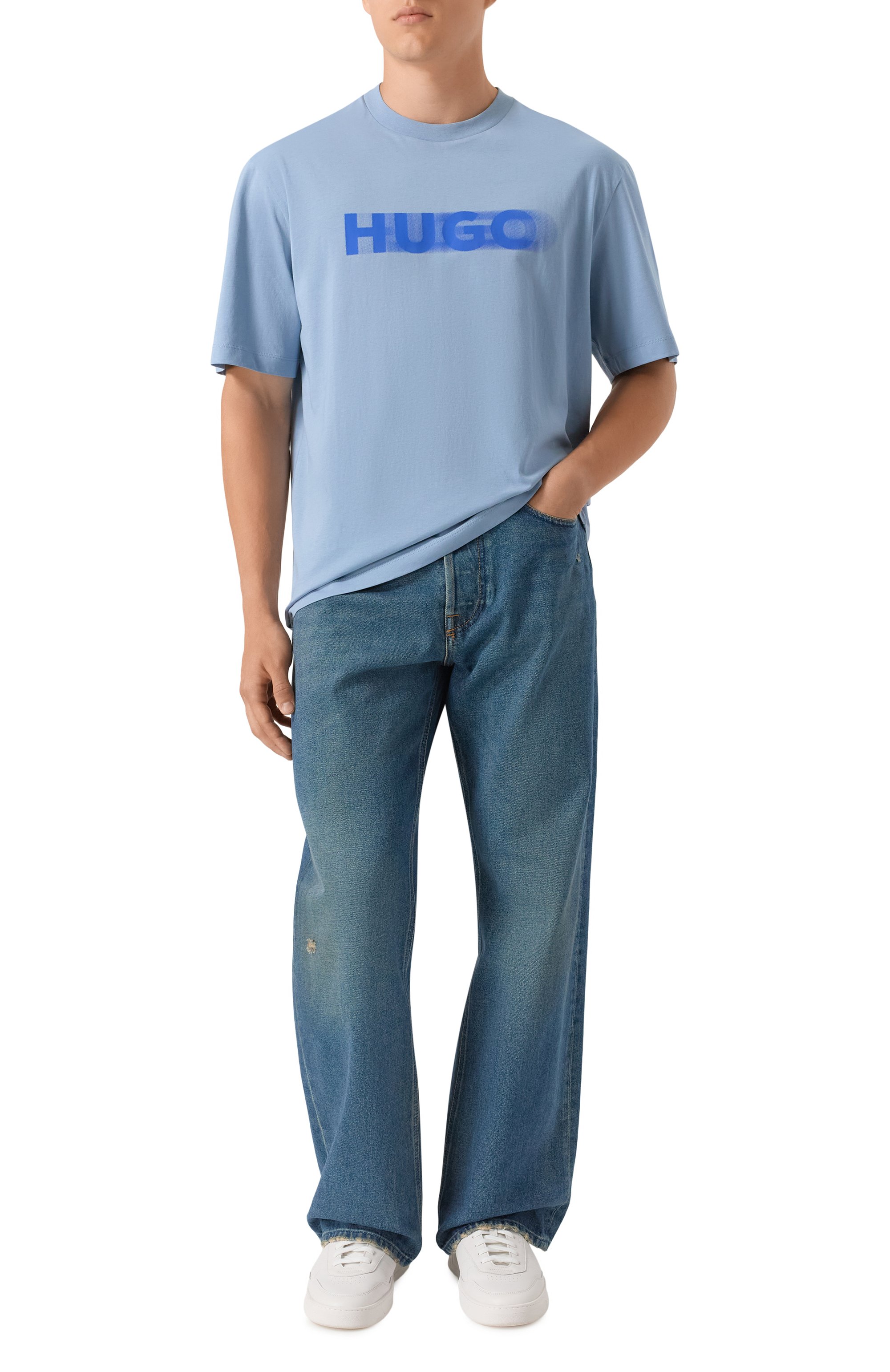 Хлопковая футболка HUGO BLUE, арт. 50543493, фото 2