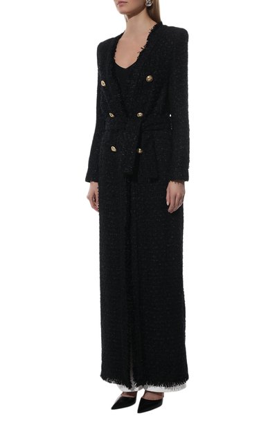 Пальто из хлопка и вискозы BALMAIN, арт. XF1UE001/CB76, фото 3