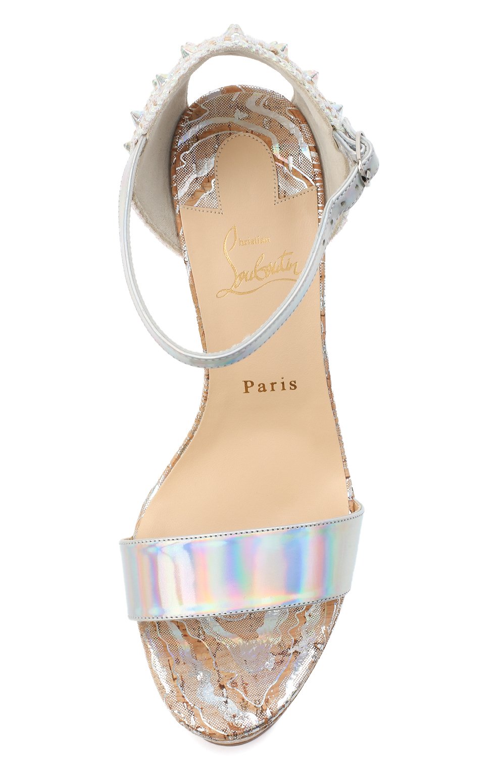 Босоножки bellamonica 120 CHRISTIAN LOUBOUTIN, арт. bellamonica 120 specchio laser/liege wavy, фото 5