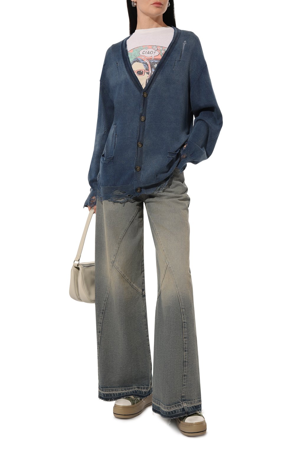 Хлопковый кардиган R13, арт. R13WY200-Y136B, фото 2