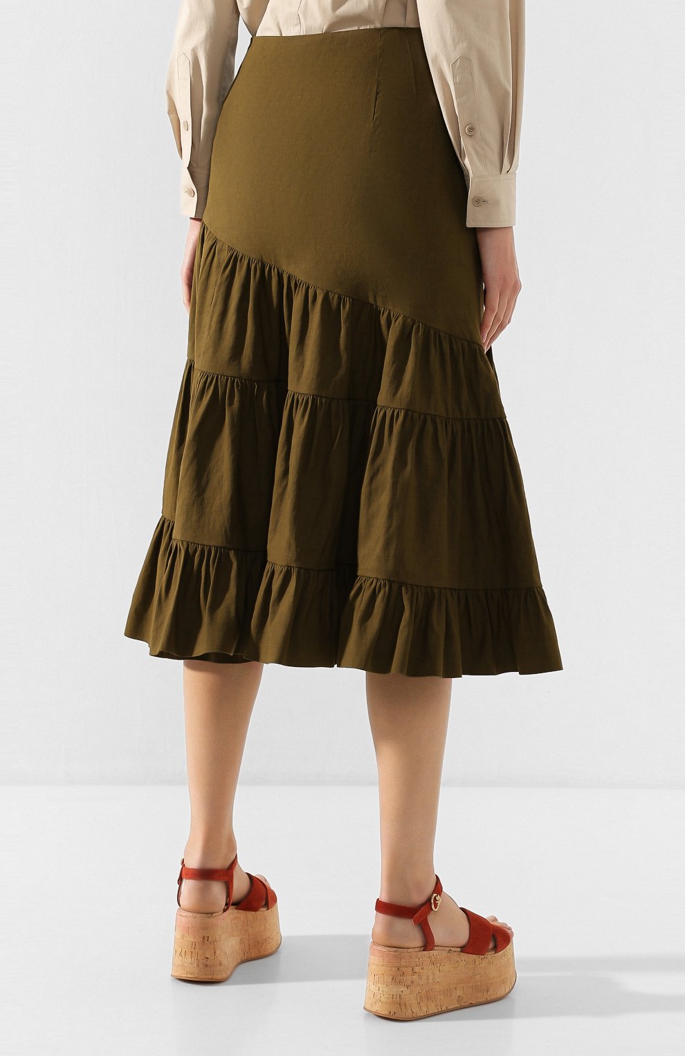 Юбка из смеси льна и хлопка DRIES VAN NOTEN, арт. 201-30863-9352, фото 4